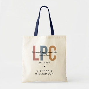 Custom LPC Licensed Professional Counsellor Tote Bag