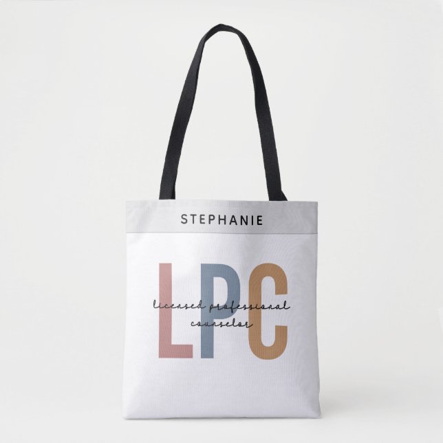 Custom LPC Licensed Professional Counsellor Tote Bag (Front)
