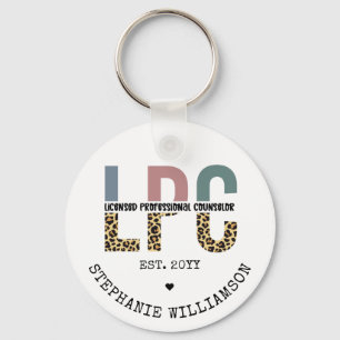 Custom LPC Licensed Professional Counselor Gift Key Ring