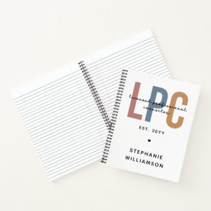 Custom LPC Licensed Professional Counselor Notebook