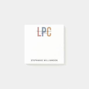 Custom LPC Licensed Professional Counselor Post-it Notes