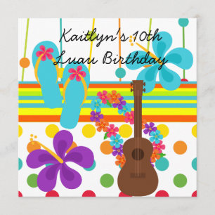 Custom Luau Birthday Invitation
