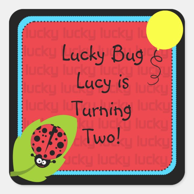 Custom Lucky Bug Stickers (Front)