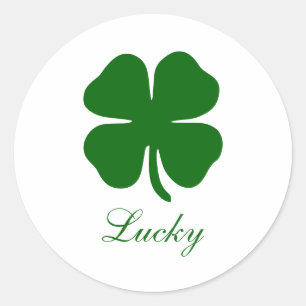 Custom Lucky Clover Classic Round Sticker