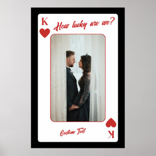 Custom Lucky In Love Photo Playing Card Poster