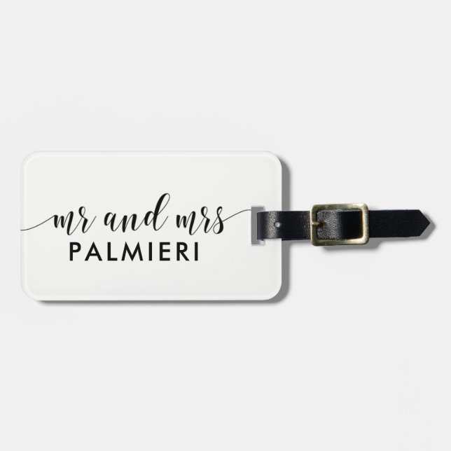 Custom Luggage Tag - MR and MRS (Front Horizontal)