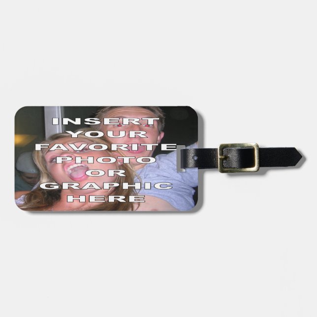 Custom Luggage Tag With Your Own Graphic (Front Horizontal)
