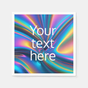 Custom luminous, change text /photo Party – Napkin