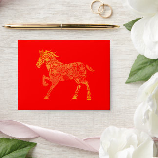 Custom Lunar Chinese New Year '26 HORSE 中国传统新年 Red Envelope