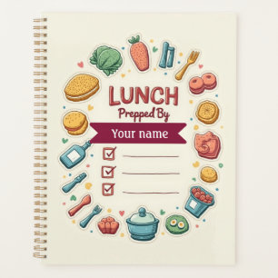 Custom Lunch Prep Label with Name Planner