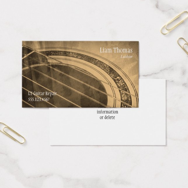 Custom Luthier guitar craftsman (Office)