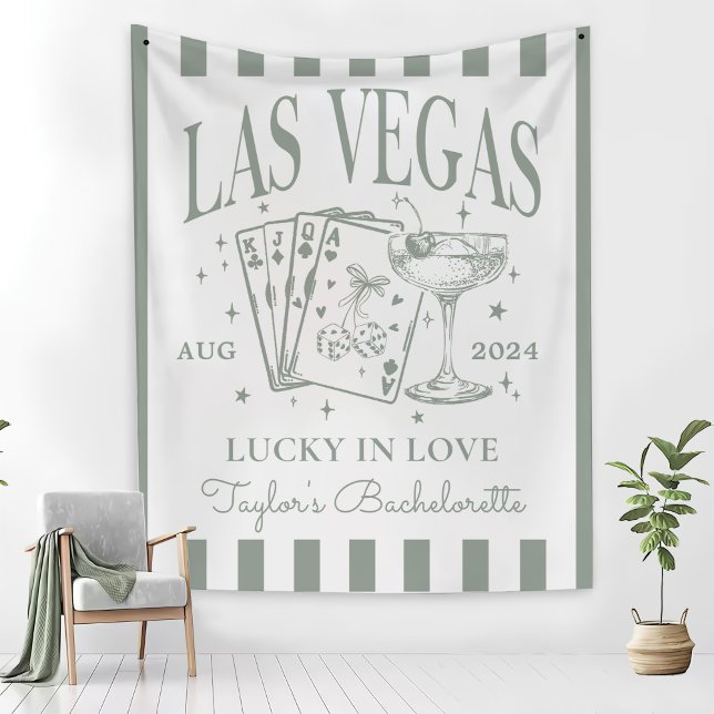 Custom Luxe Las Vegas Bachelorette Party Banner Tapestry (Creator Uploaded)