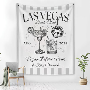 Custom Luxe Las Vegas Bachelorette Party Banner Tapestry
