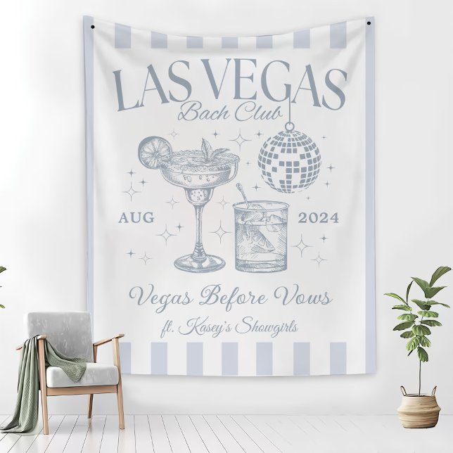 Custom Luxe Las Vegas Bachelorette Party Banner Tapestry (Creator Uploaded)