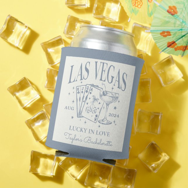Custom Luxe Las Vegas Bachelorette Party Can Cooler (In Situ Summer)
