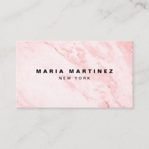 Custom Luxury Boutique Pink Marble Business Card