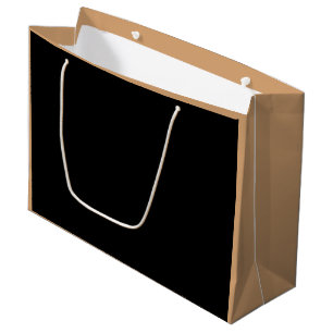 Custom Luxury Gift Bag – Black & Warm Sand