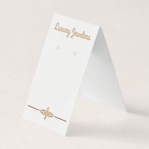 Custom Luxury "Gold" White Earring Display Cards
