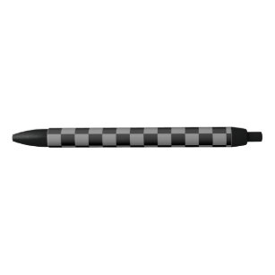Custom Luxury Grey/Black Chequered Black Ink Pen