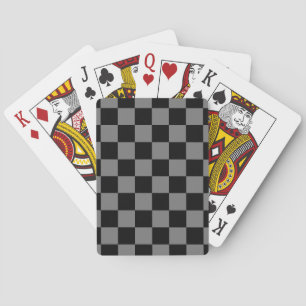 Custom Luxury Grey/Black Chequered Playing Cards