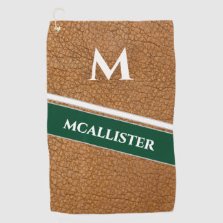 Custom Luxury Leather Pattern Golf Towel
