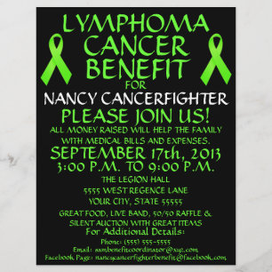 Custom Lymphoma Cancer Benefit Flyer