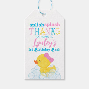 [Custom] Lynleys Rubber Duck Birthday Favour Tags