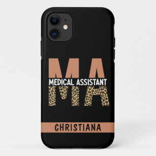 Custom MA Medical Assistant Leopard Print  Case-Mate iPhone Case