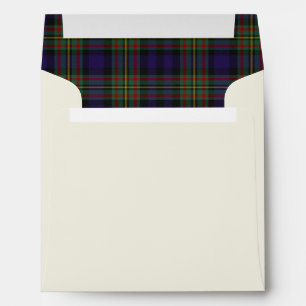 Custom MacLellan Plaid Lined Invitation Envelope