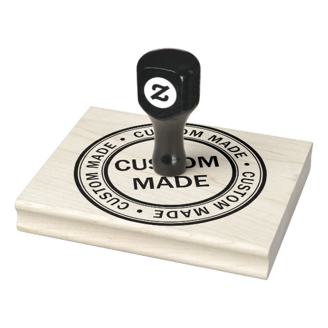 Custom Made Business Logo Large Rubber Stamp (Stamp)