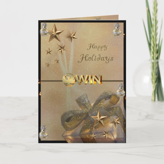 Custom Made Company Holiday Card for Client (Front)