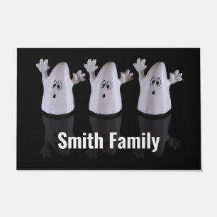 Custom Made Cute Ghost Family Greeting Doormat