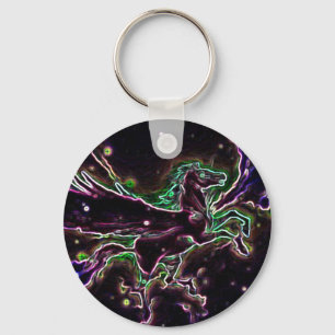 Custom made graphic design pegasus key ring