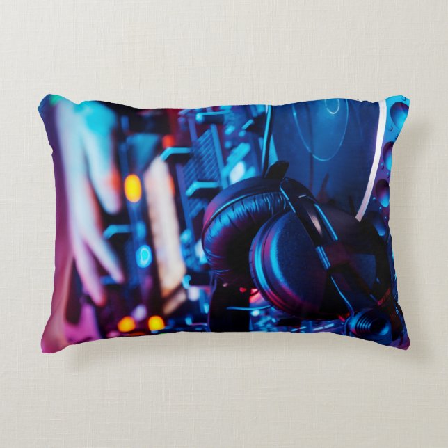 Custom Made Music Throw Pillow  (Front)