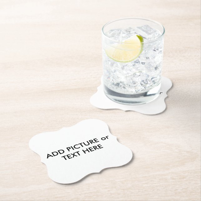 Custom made paper drink coaster Picture & Text  (Insitu)