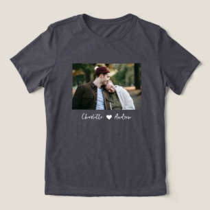 Custom Made Photo And Text Personalised T-Shirt Tri-Blend Shirt