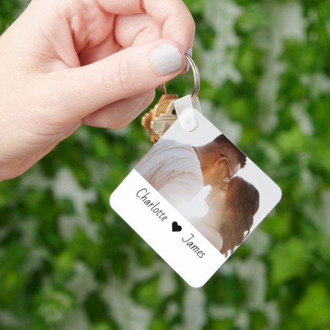 Custom Made Photo And Text Personalized Key Ring (Hand)