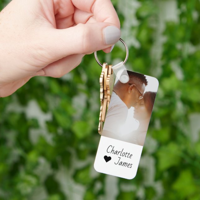 Custom Made Photo And Text Personalized Key Ring (Hand)
