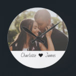 Custom Made Photo And Text Personalized Round Clock<br><div class="desc">Custom Made Photo And Text Personalized wall clock from Ricaso  - add your own photograph,  art and text to this customizable acrylic clock</div>