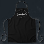 Custom Made With Love Grandpa's Kitchen Apron<br><div class="desc">Celebrate the culinary talents of Grandpa with our Custom 'Made With Love' Grandpa's Kitchen Apron. This apron isn't just a kitchen accessory; it's a token of appreciation for Grandpa's cooking skills and the love he pours into every dish. Featuring modern typography with the words "Made with Love" followed by "Grandpa's...</div>