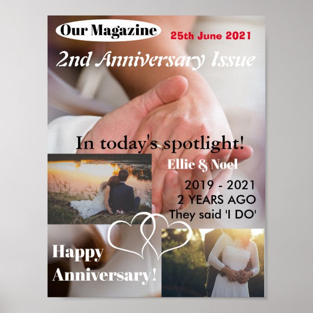 Custom Magazine Cover 2 Year Anniversary Poster (Front)