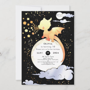 Custom Magical Dragon Birthday Invitation