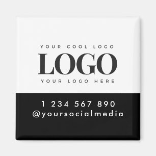 Custom Magnet Add Business Logo & Social Media