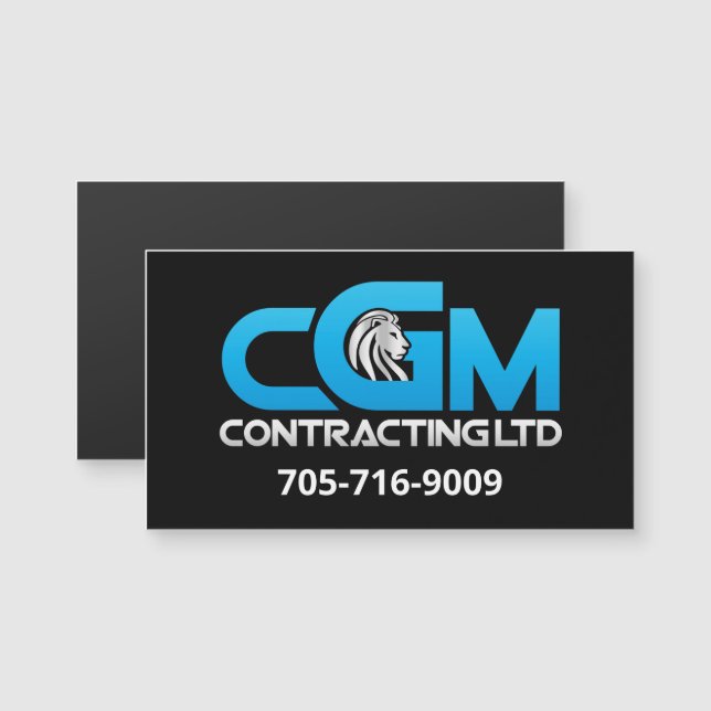 Custom Magnetic Business card CGM Contracting (Front/Back)