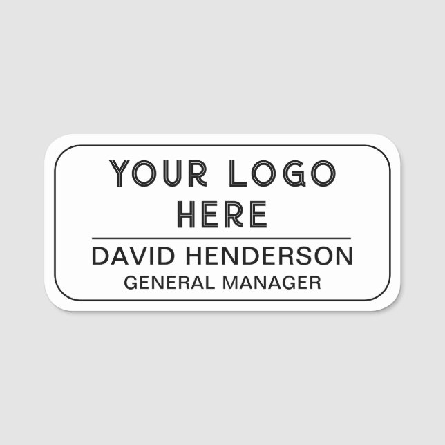 Custom Magnetic Company Employee Name Tag (Front)