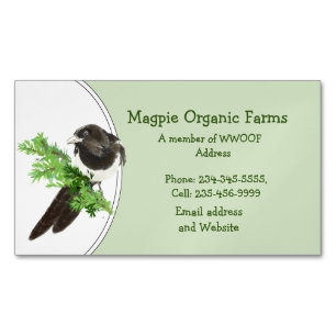 Custom Magpie Organic Farm Business Card