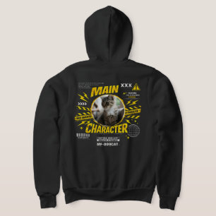 Custom Main Character Cat Lover Funny Frame Gift Hoodie