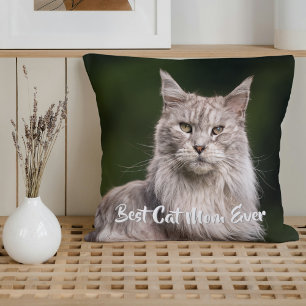 Custom Maine Coon Cat Photo Cushion
