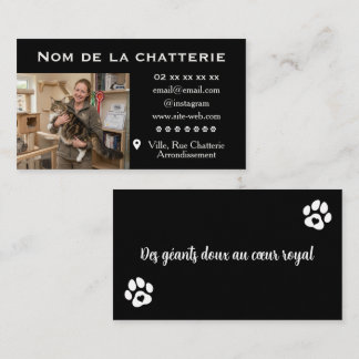 Custom Maine Coon Cattery Business Card