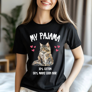 Custom Maine Coon Pajama Art T-Shirt